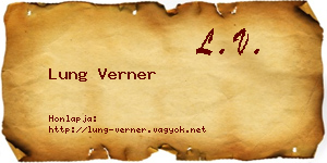 Lung Verner névjegykártya
